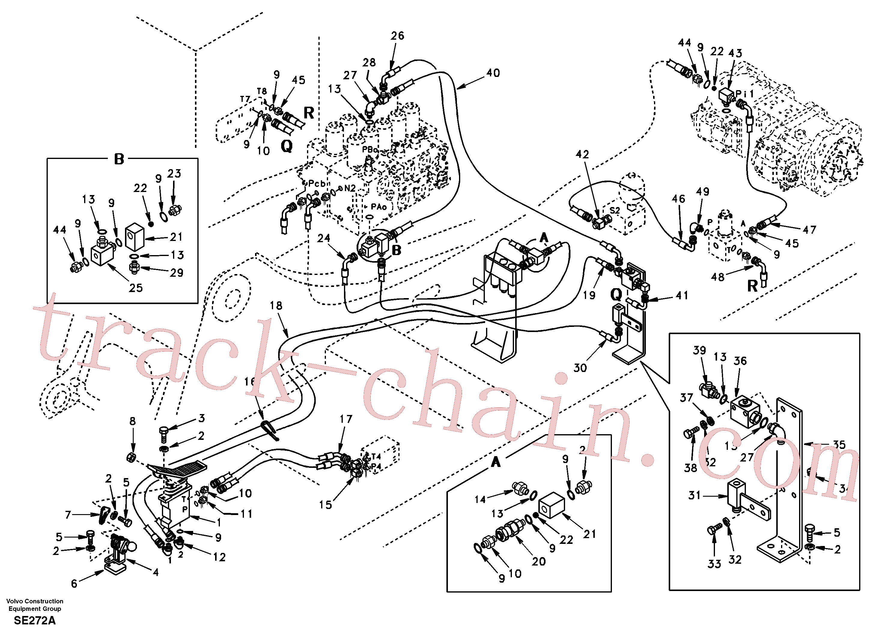 SA9453-02336 for Volvo Working hydraulic, hammer and shear for 1st pump flow(SE272A assembly)