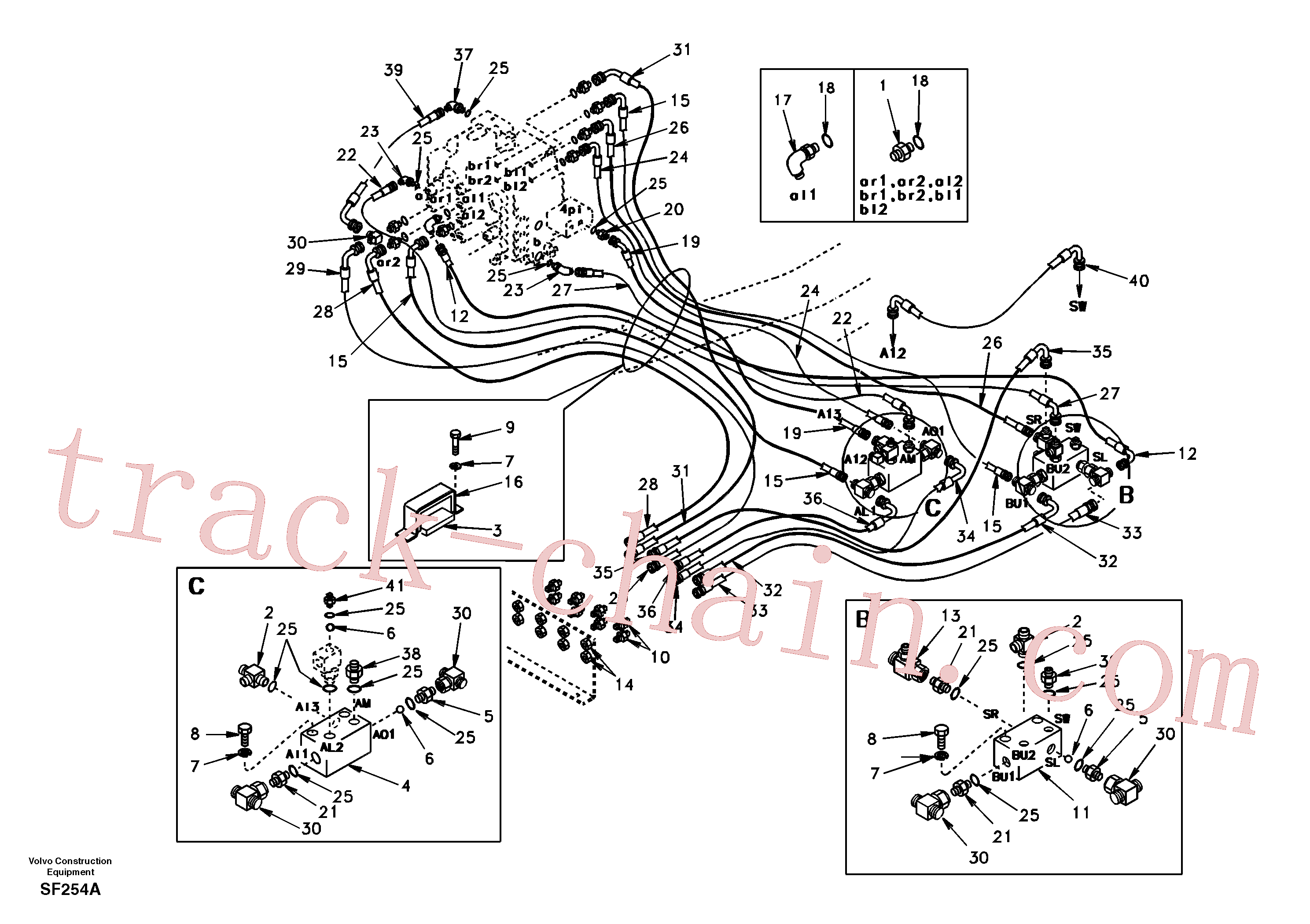 SA9453-03221 Hose assembly for Volvo Excavator Parts