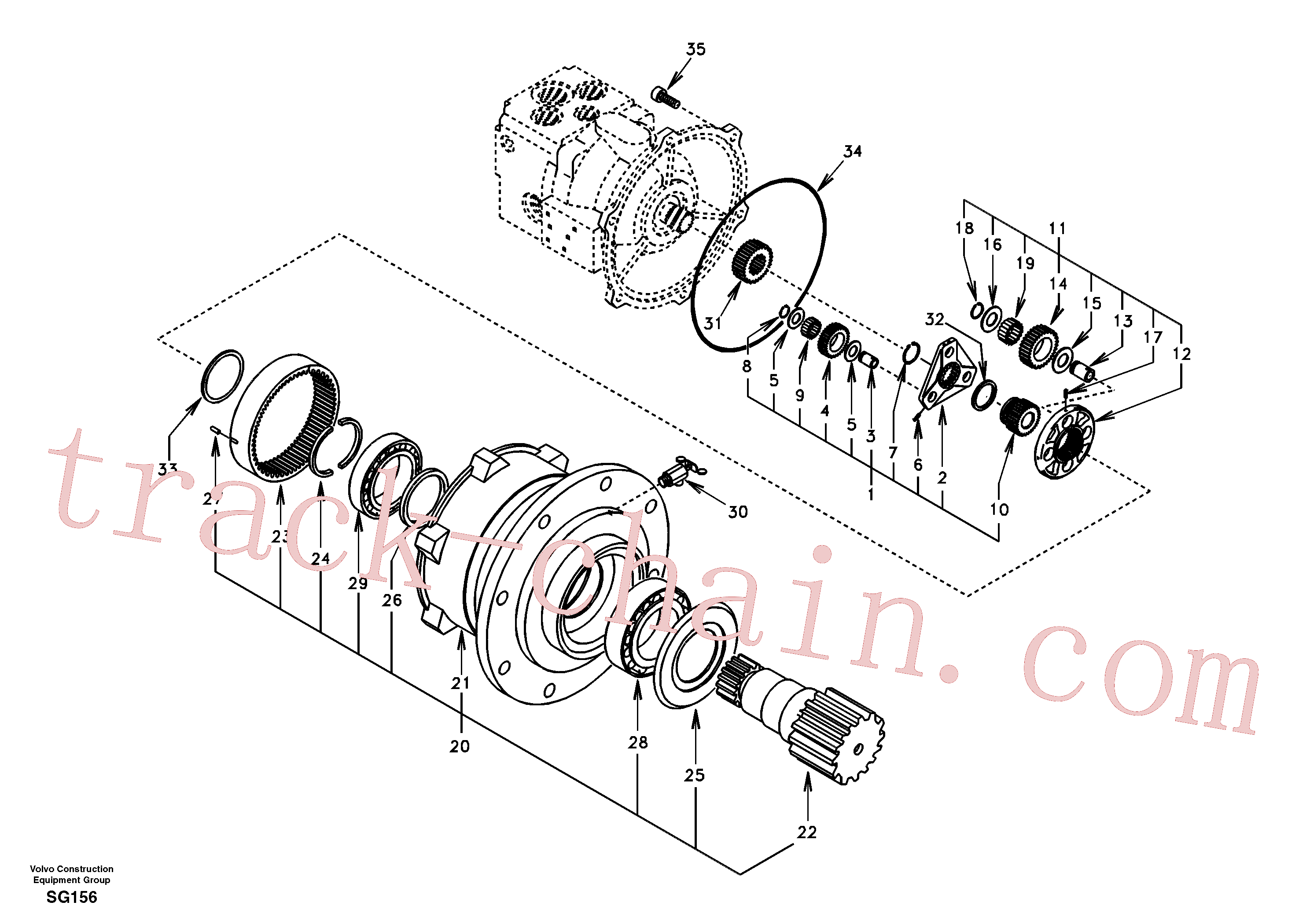 SA14504975 Spacer for Volvo Excavator Parts