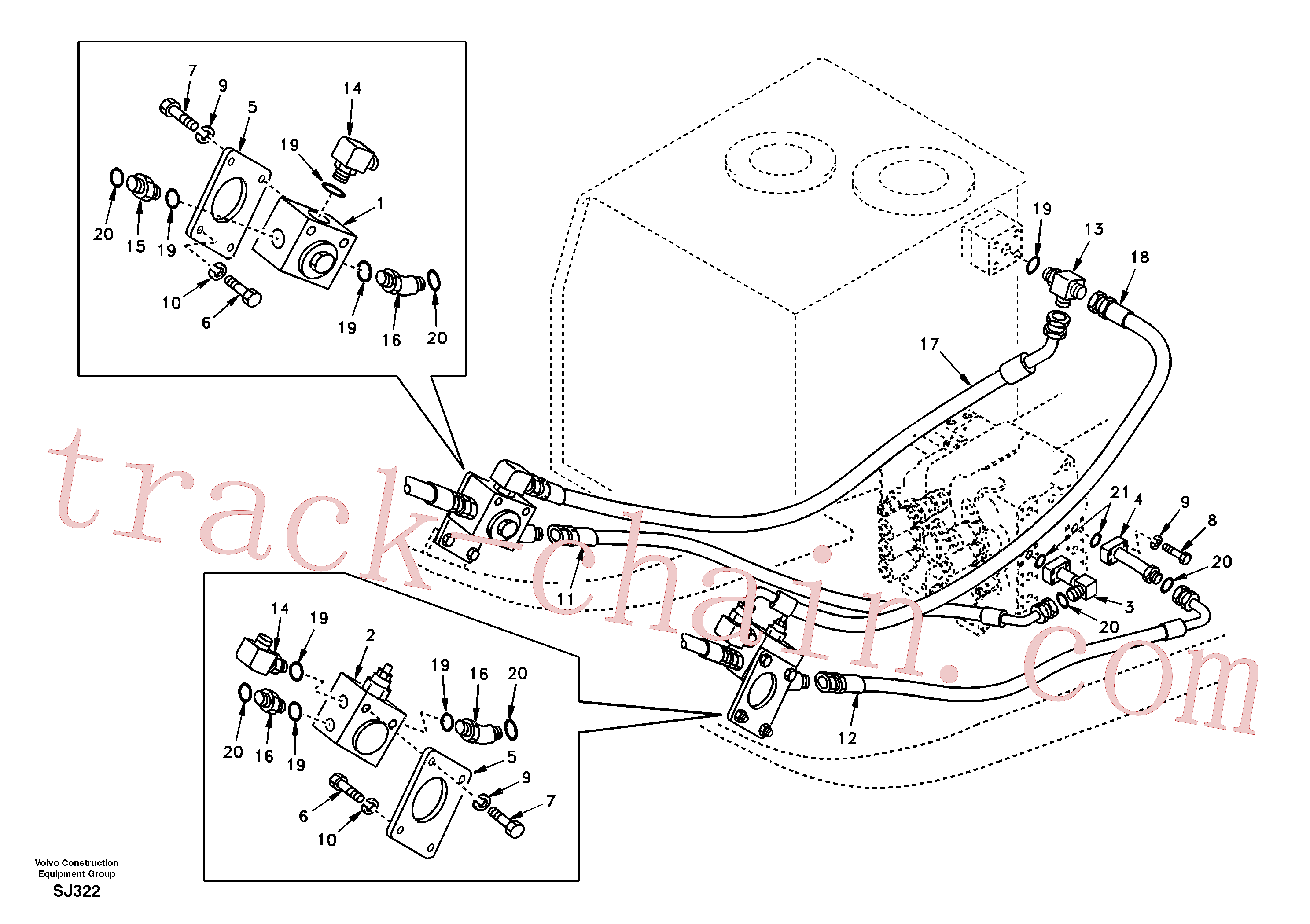 China Made SA1074-09571 Valve parts for Volvo Excavator