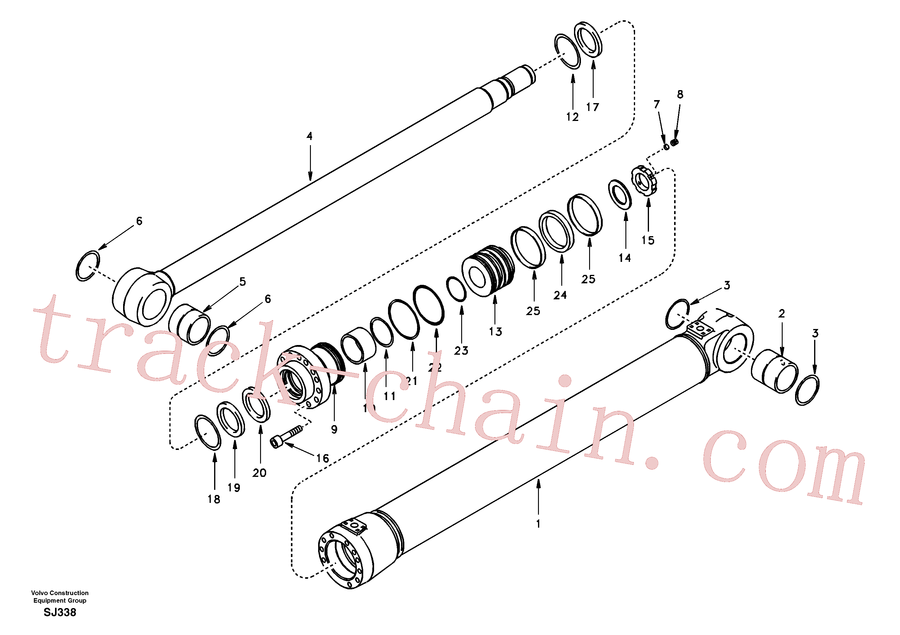 SA1146-03790 for Volvo Boom cylinder 2nd boom(SJ338 assembly)