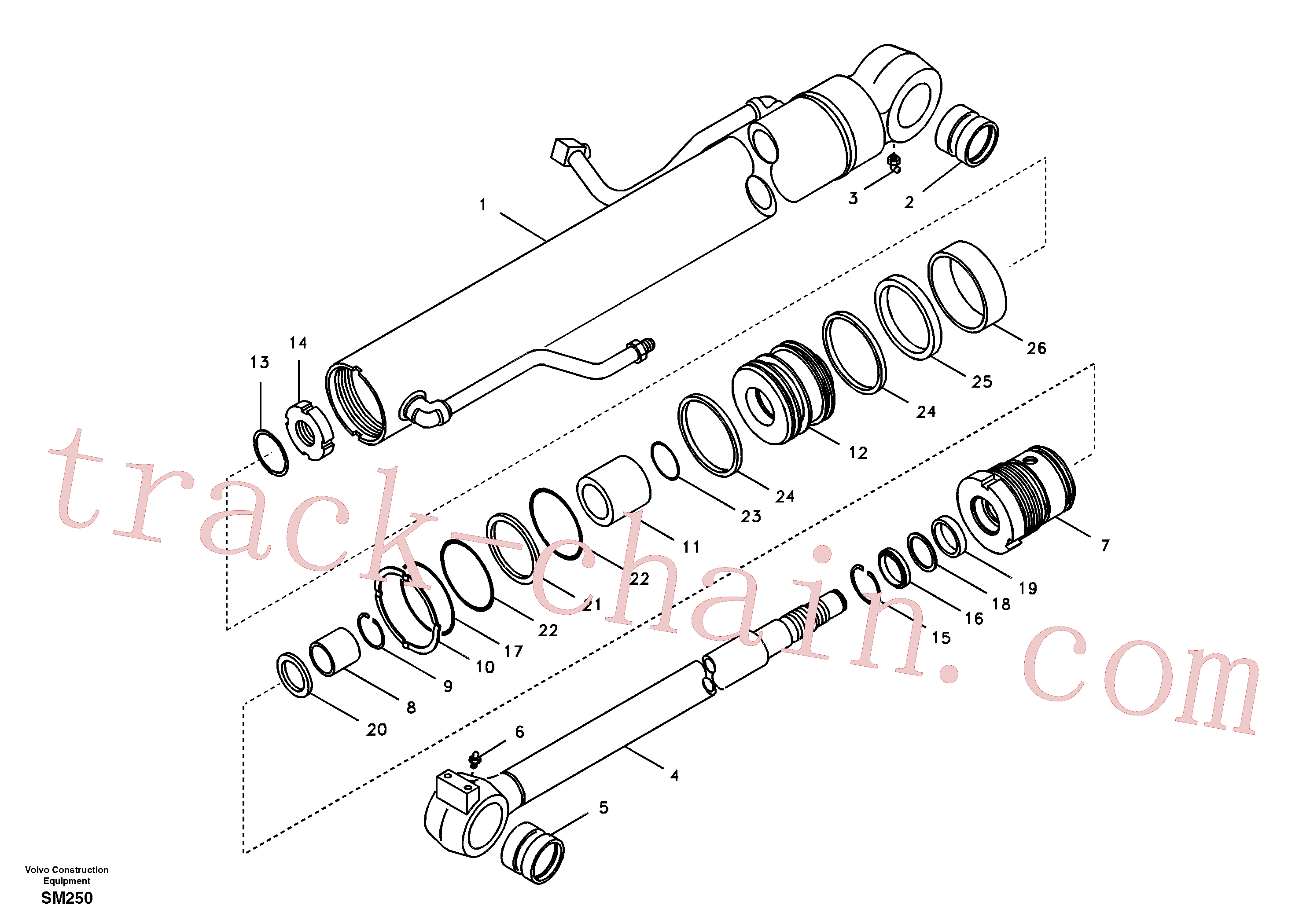 SA8148-14011 for Volvo Boom cylinder(SM250 assembly)