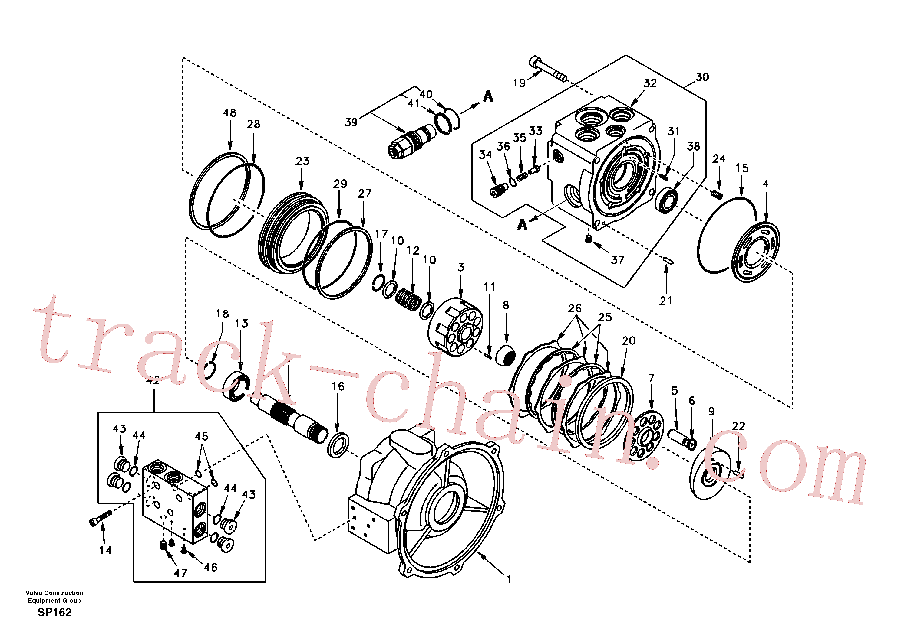 SA8230-31880 for Volvo Swing motor(SP162 assembly)