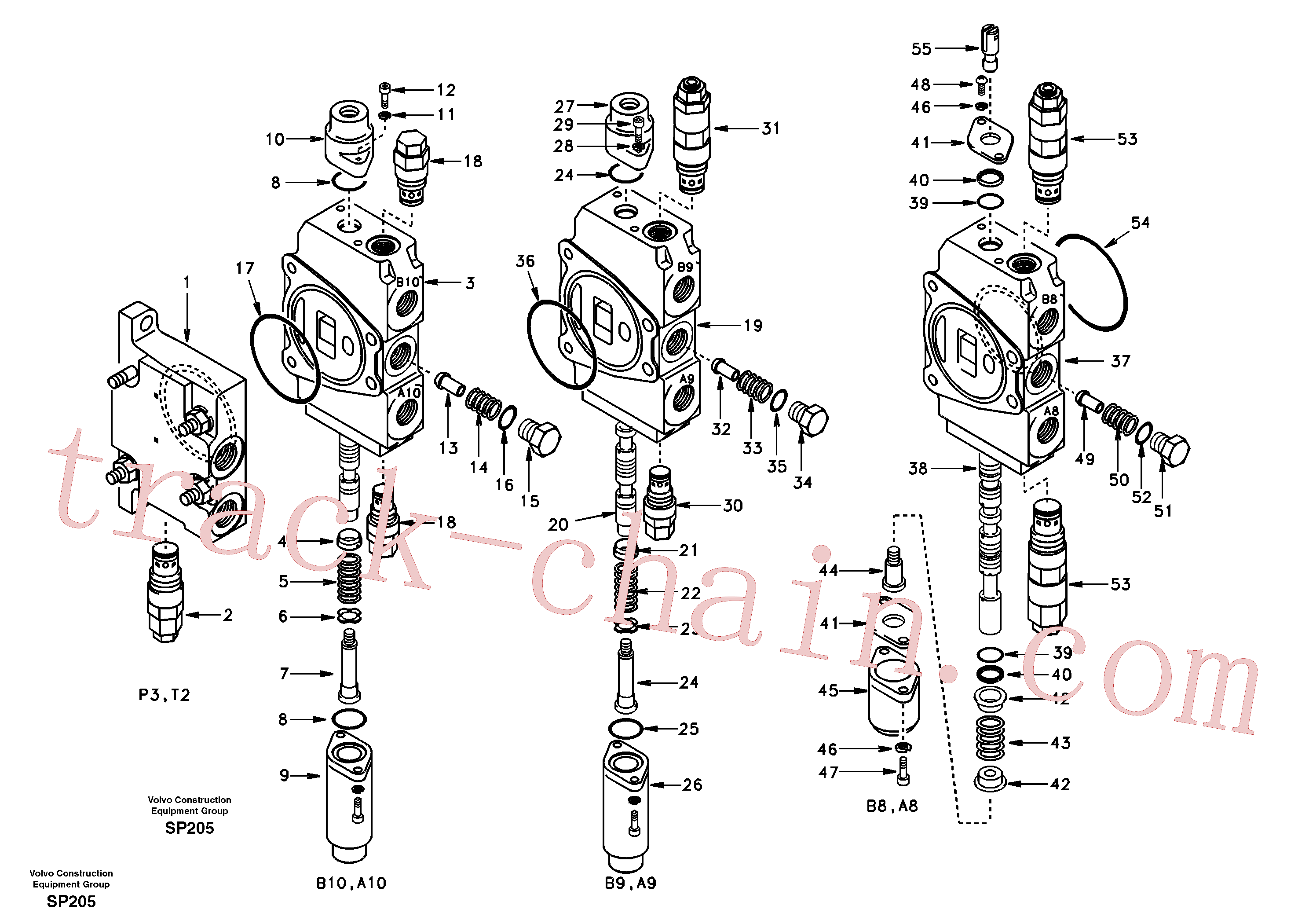 VOE14514640 for Volvo Main control valve, inlet and boom and boom swing(SP205 assembly)