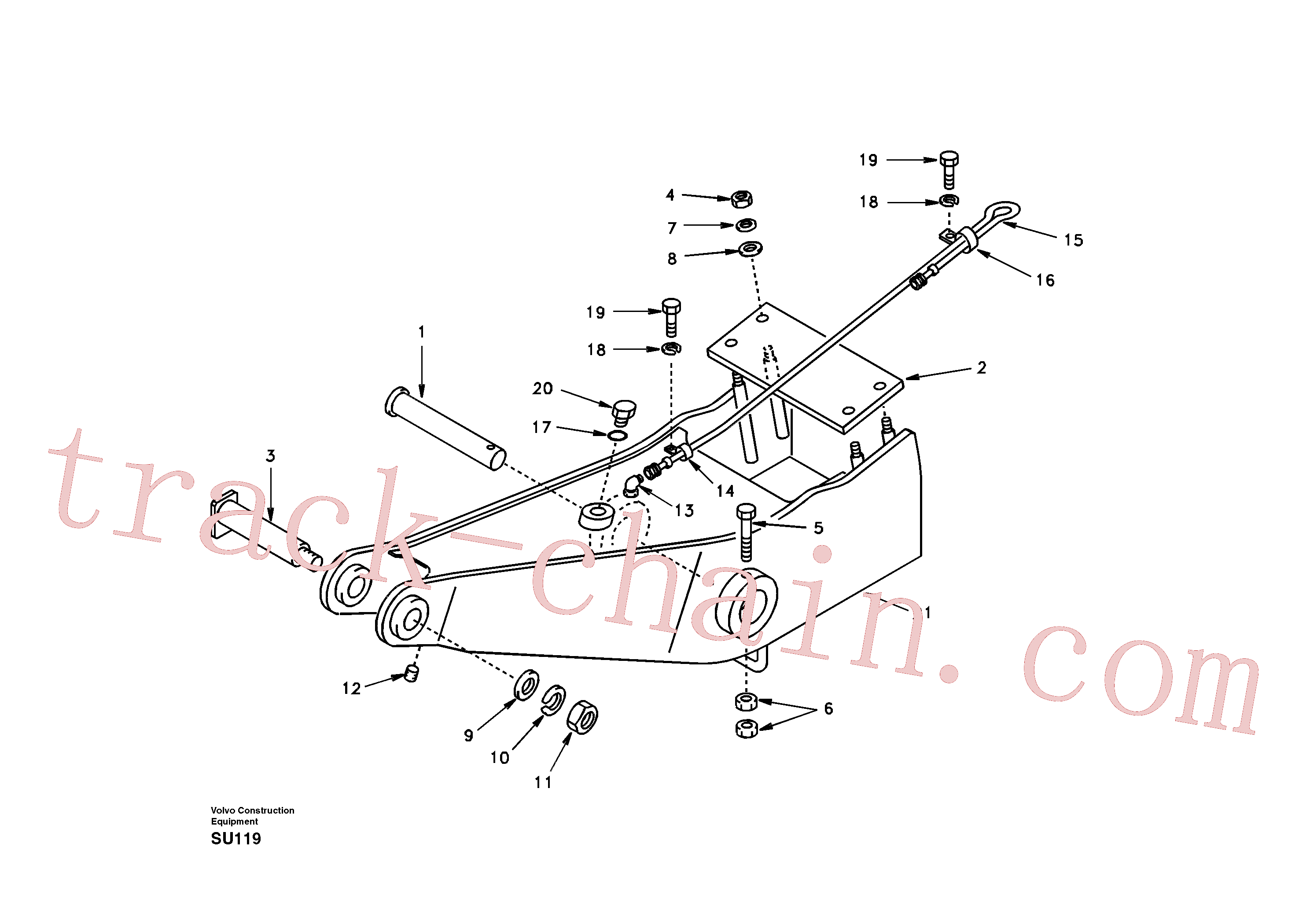 SA14502631 for Volvo Dipper arm adapter, Forestry(SU119 assembly)